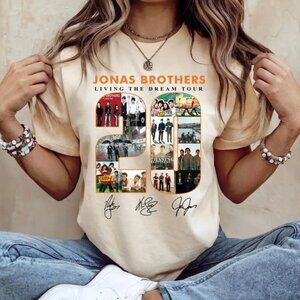 Jonas Brothers Living The Dream Tour 2025 Shirt, 20th Anniversary Of Jonas Shirt